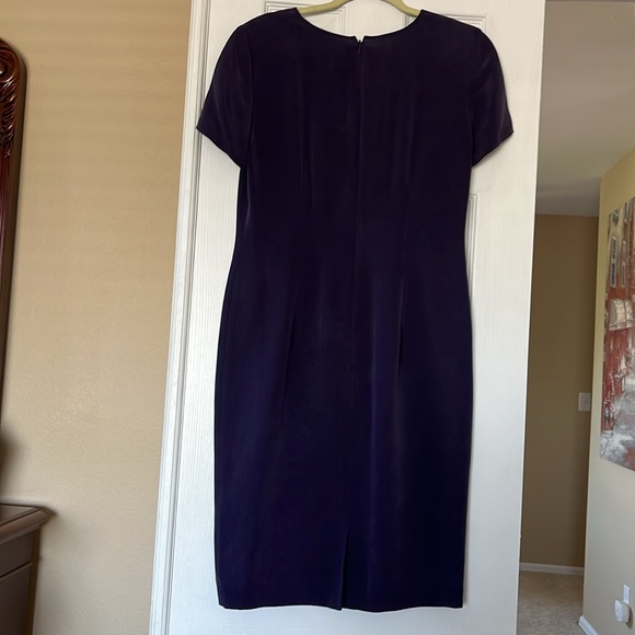 Dana Buchman Deep Purple Silk Blazer and Dress Set sz 8 - Picture 5 of 5